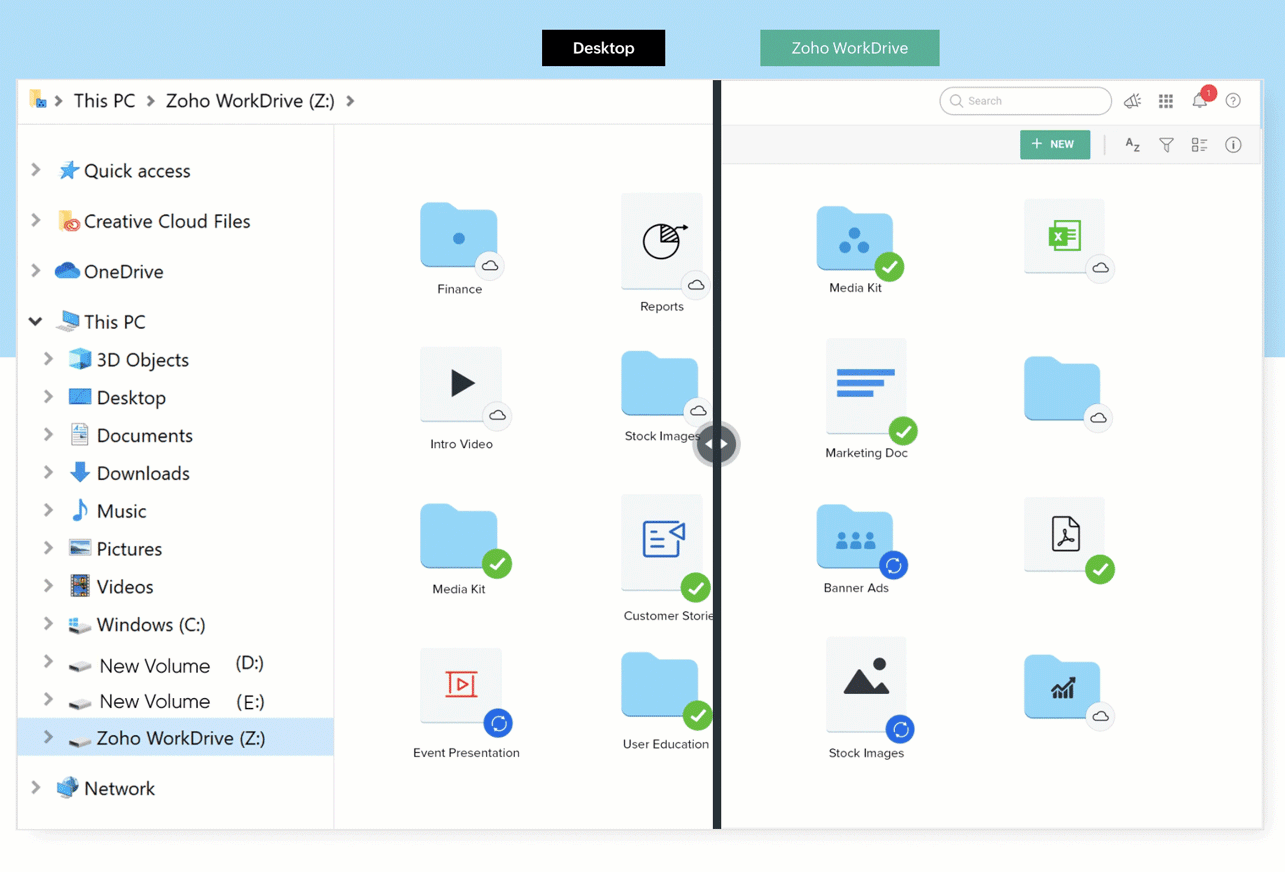 File management system for enterprises WorkDrive